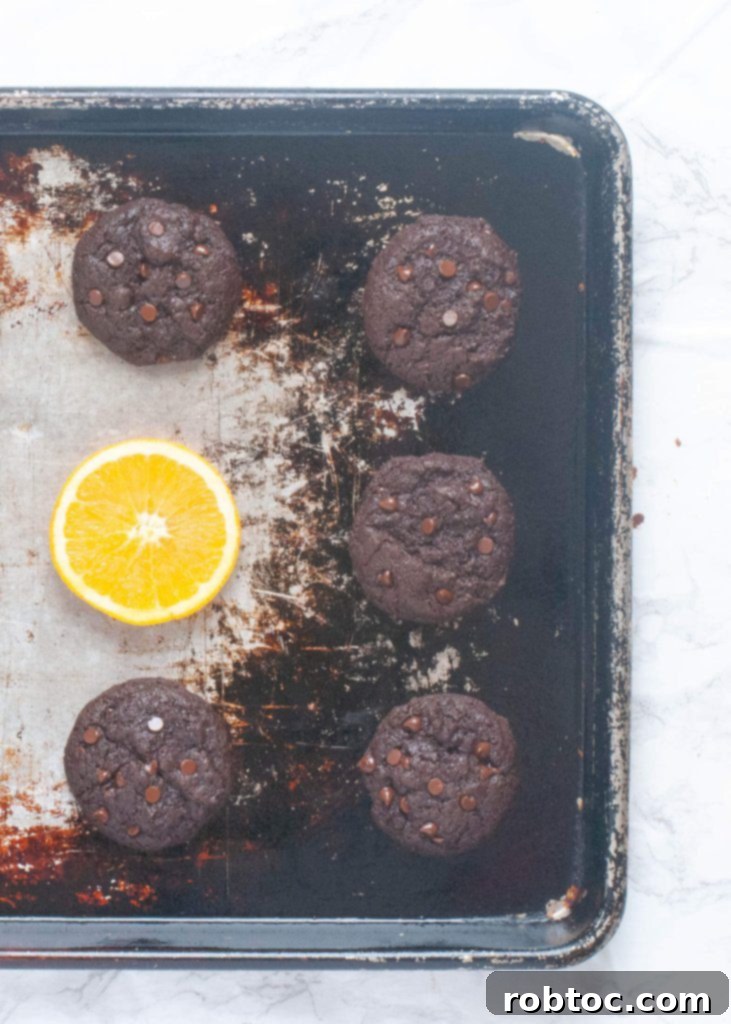Indulgent Gluten Free Vegan Chocolate Orange Cookies Top 8 Allergen Free 6 Egg-free chocolate orange cookies, soft and delicious