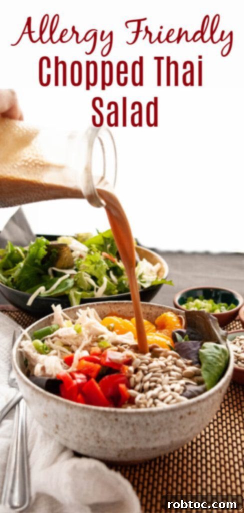 Deliciously Allergen-Free Thai Chopped Salad 7 Pinterest graphic for Allergy-Friendly Thai Chopped Salad recipe by Allergy Awesomeness