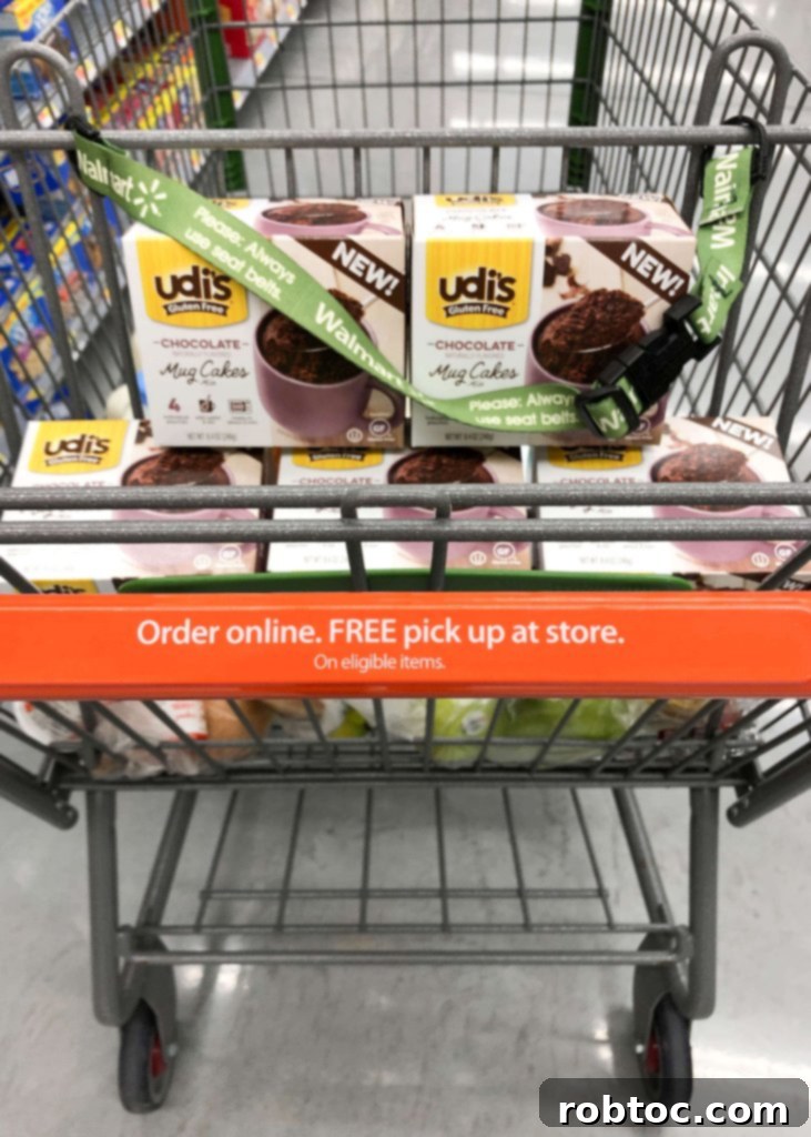 Udi's Gluten-Free Dairy-Free Mug Cake Bliss 6 Close-up of Udi's Gluten-Free Mug Cake Packaging