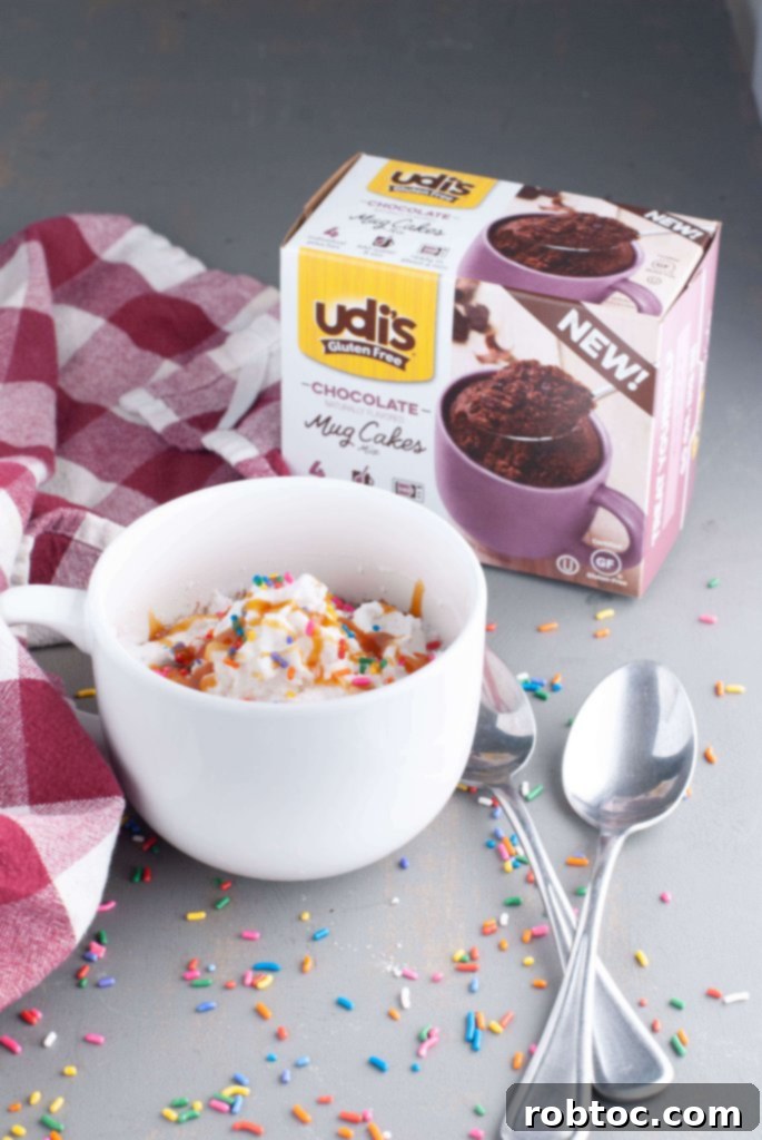 Udi's Gluten-Free Dairy-Free Mug Cake Bliss 8 Udi's Soy-Free Chocolate Mug Cake Ready to Eat