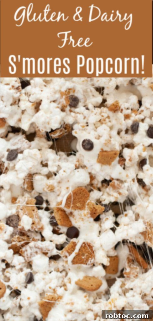 gluten-free vegan s'mores popcorn recipe by AllergyAwesomeness.com 