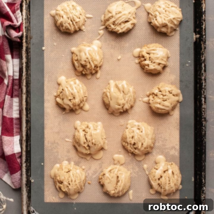 gluten-free-dairy-free-maple-cookies-on-cookie-sheet-overhead