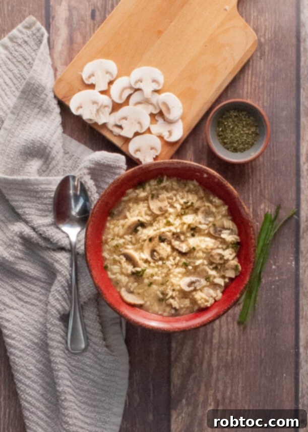 Delicious and healthy Instant Pot mushroom rice pilaf, perfect for gluten-free diets.