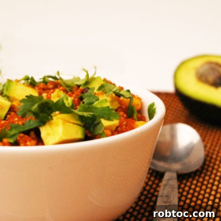 30 Minute Enchilada Quinoa Bowl (GF, DF, Top 8 Free, Vegan Option) copyrighted by Allergy Awesomeness
