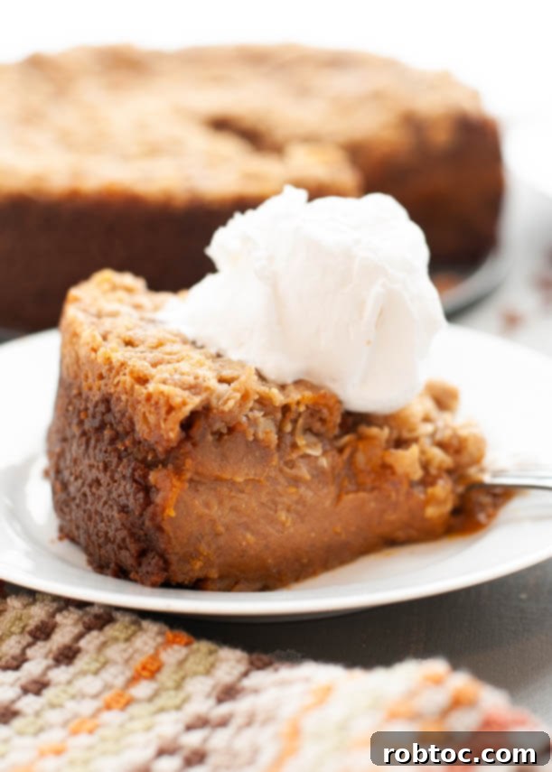 vegan-pumpkin-crumble-pie with creamy filling