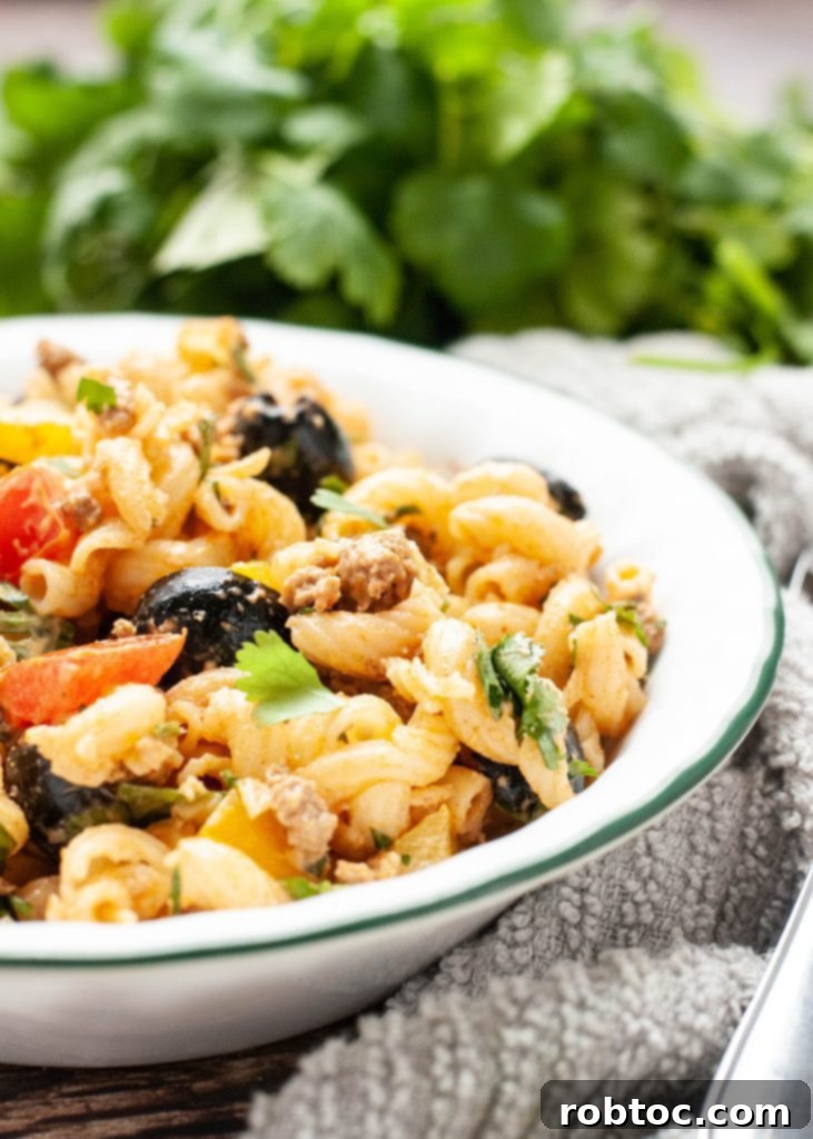 Gluten-Free Taco Pasta Salad with Creamy Dressing