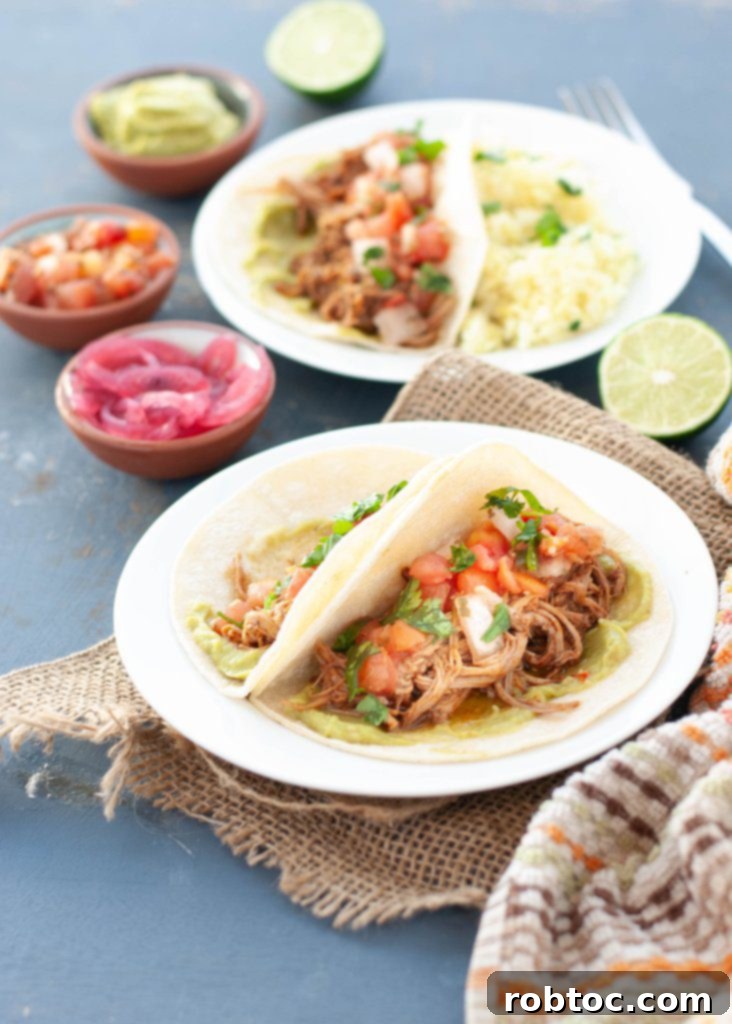 how-to-make-pork-tacos-gluten-free-and-dairy-free with close up of shredded pork