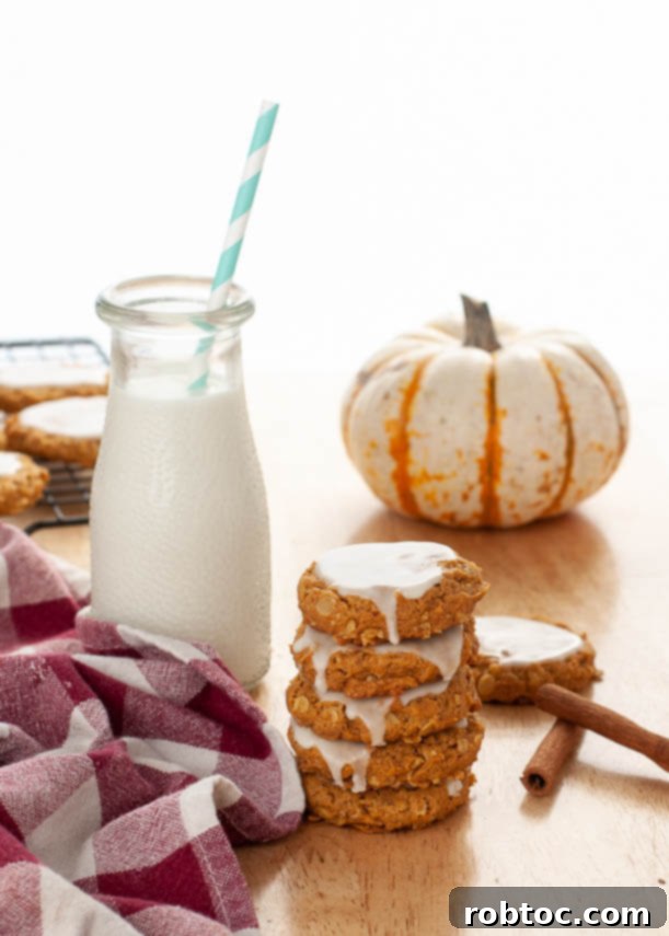 iced-pumpkin-oatmeal-cookies