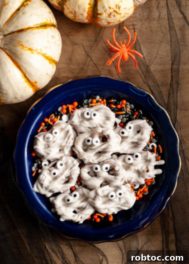 Gluten-Free Dairy-Free Halloween Mummy Pretzels 3 Homemade allergy friendly Halloween treat for kids and adults