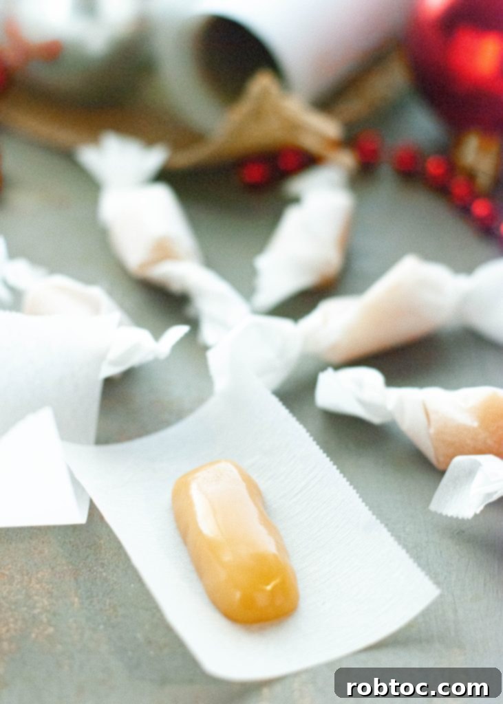 Rich, chewy dairy-free caramels in a bowl