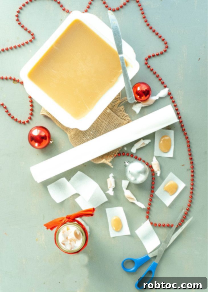 Soft, chewy dairy-free caramels made at home