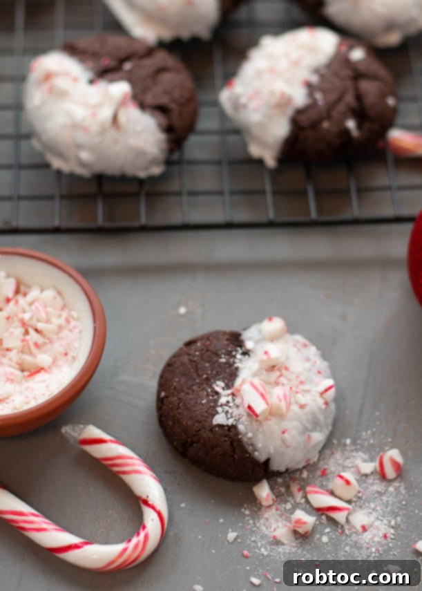 Divine White Chocolate Peppermint Vegan Gluten-Free Cookies 4 vegan-white-chocolate-dipped-peppermint-chocolate-cookies