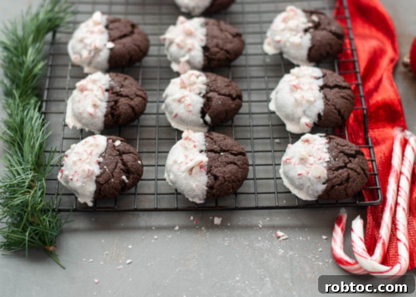 Divine White Chocolate Peppermint Vegan Gluten-Free Cookies 5 gluten-free-white-chocolate-dipped-peppermint-chocolate-cookies