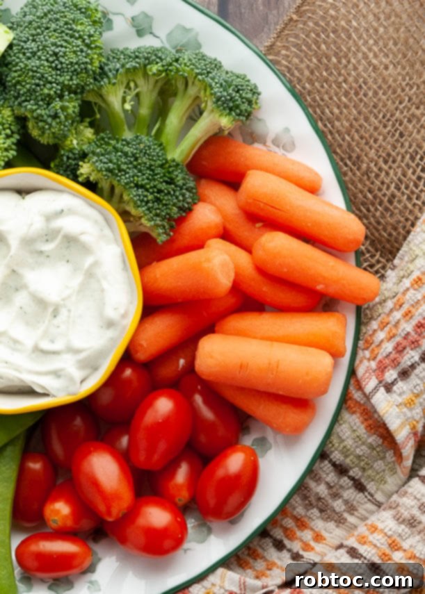 Creamy 3-Ingredient Vegan Ranch Dip 2 The best creamy 3-ingredient dairy-free and vegan ranch dip recipe, perfect for dipping vegetables and snacks.