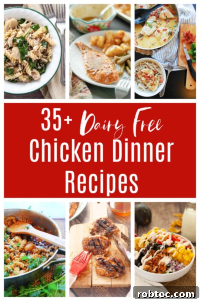 A vibrant platter of various dairy-free chicken dishes, showcasing the diversity of the recipes in this ultimate guide.