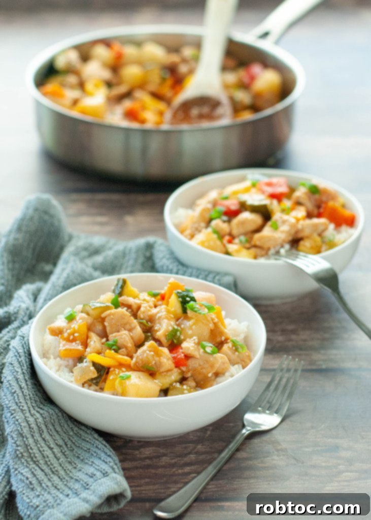 Sweet and Sour Chicken Stir Fry recipe with fresh ingredients