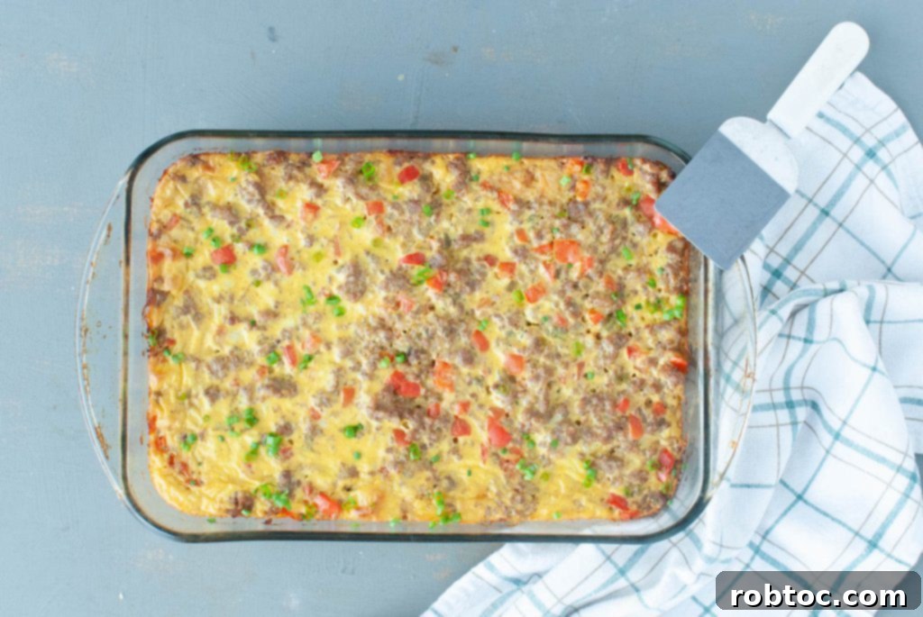 tater tot breakfast casserole made allergy friendly with savory sausage