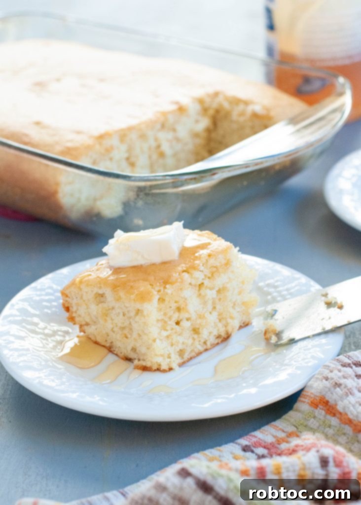 delicious gluten-free dairy-free cornbread ready to serve