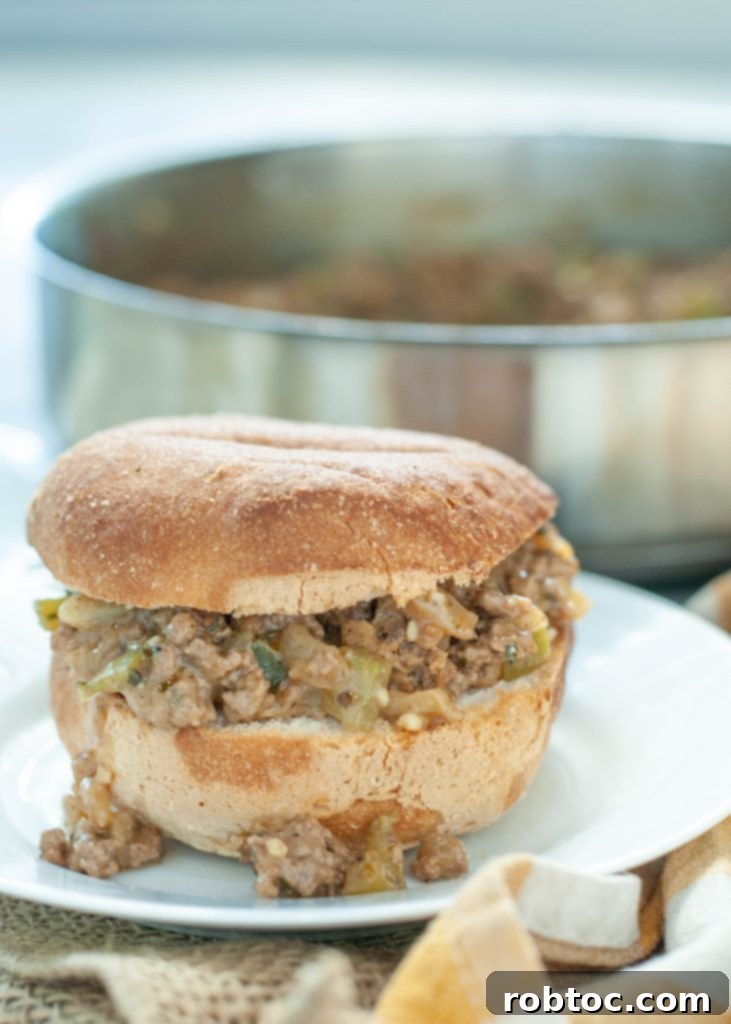 philly-cheesesteak-sloppy-joe-on-a-white-plate