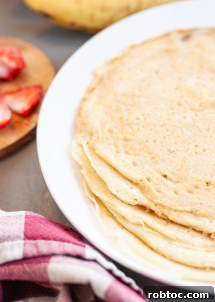 Irresistible Gluten and Dairy Free Crepes 3 dairy-free-gluten-free-crepes-piled-on-a-plate