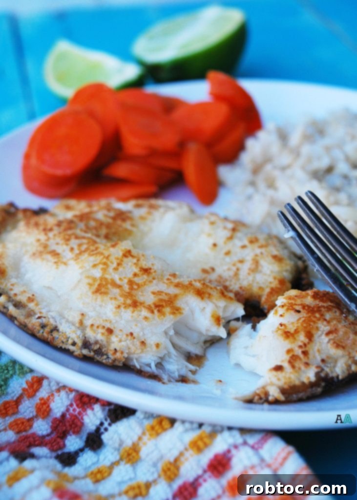 Zesty Honey Lime Tilapia 3 Close-up of crispy Honey Lime Tilapia fillets with fresh lime wedges - Allergy-friendly fish recipe