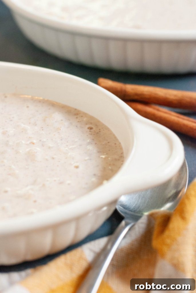 Creamy Gluten-Free Rice Pudding 5 cinnamon-and-vanilla-rice-pudding-recipe - Bowls of rice pudding garnished with cinnamon.