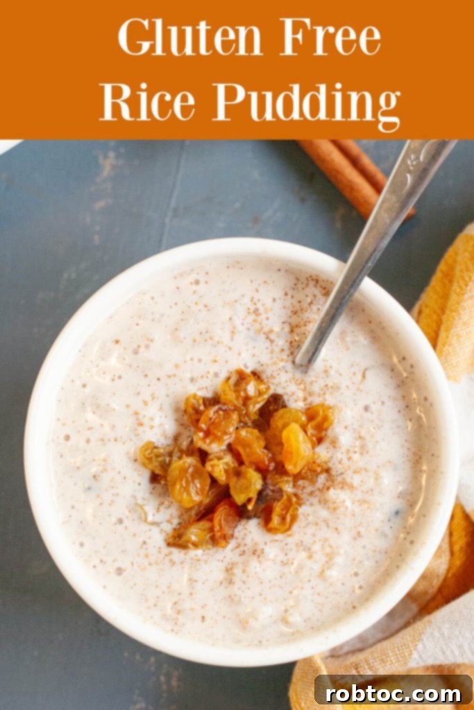 Creamy Gluten-Free Rice Pudding 9 gluten-free-rice-pudding-recipe-by-allergy-awesomeness - A close-up of creamy rice pudding in a glass jar.