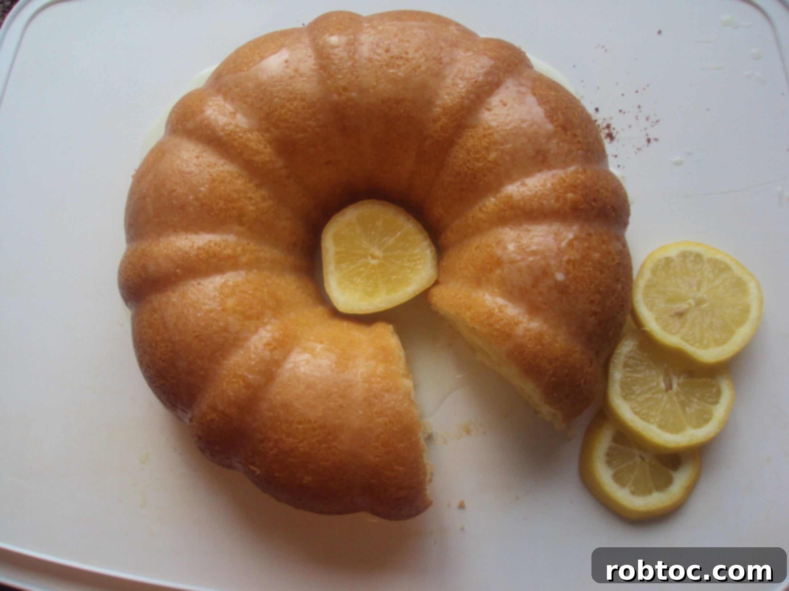 Gluten-Free Vegan Lemon Bundt Cake with a luscious lemon glaze.