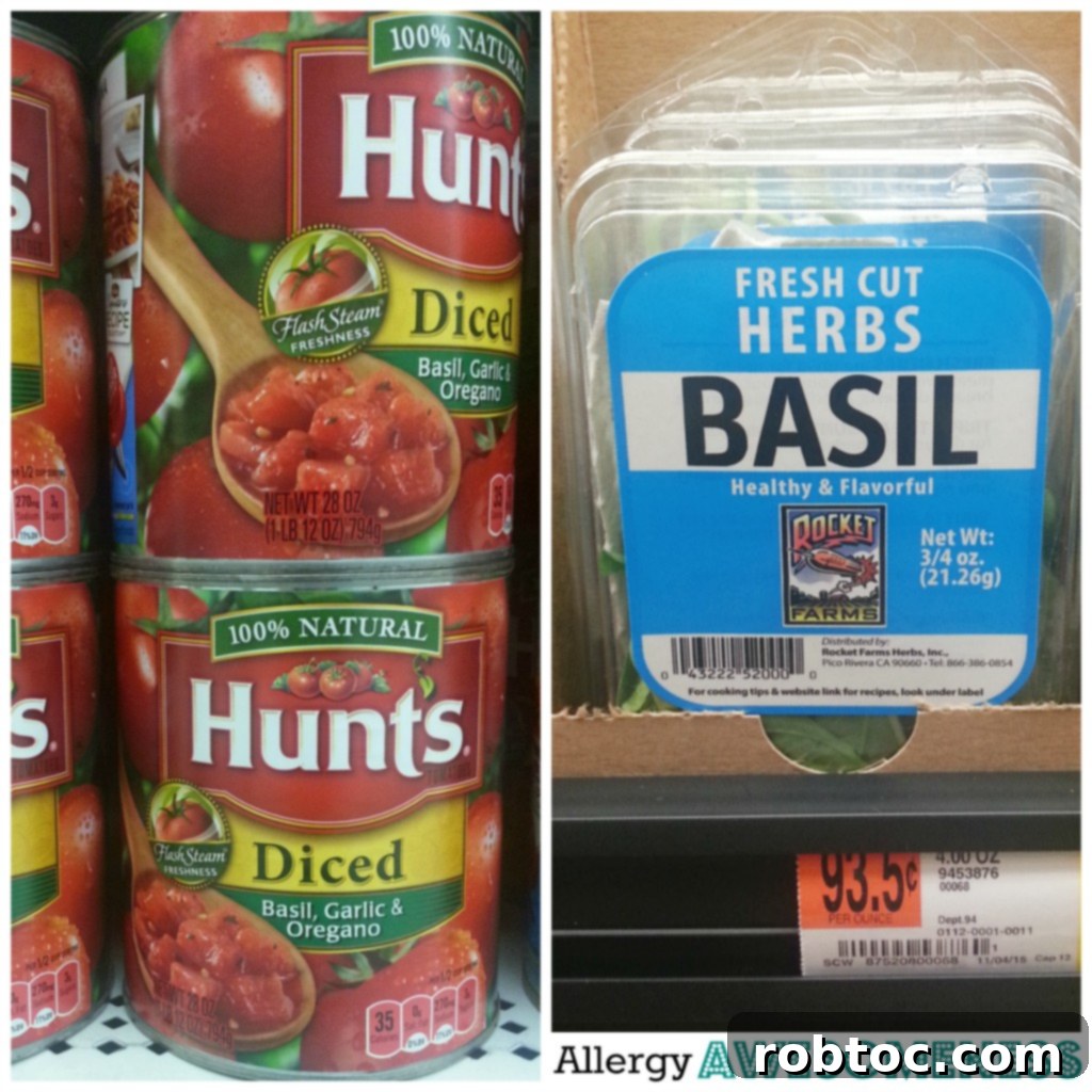 Slow Cooker Bolognese: Made for Everyone 4 Cans of Hunt's Basil, Garlic and Oregano diced tomatoes, a key ingredient for the slow cooker bolognese.