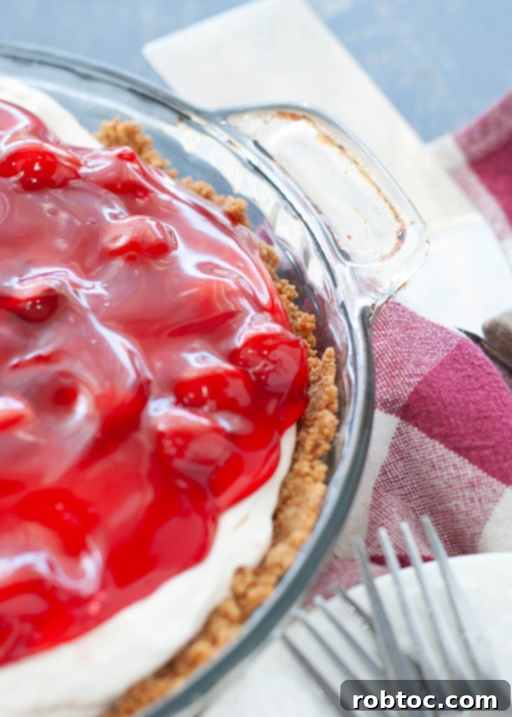 close up of a cherry cheesecake that is dairy-free