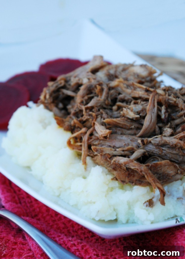 Delicious Slow Cooked Balsamic Pork Gluten Dairy Egg and Nut Free 8 Delicious Slow Cooker Balsamic Pork served with mashed potatoes