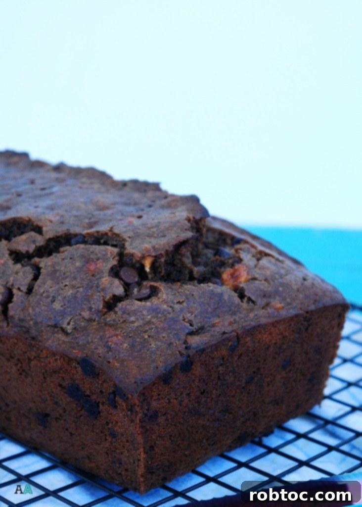 Double Chocolate Banana Bread Vegan Gluten Free Dairy Free Common Allergen Free 7 egg-free-chocolate-banana-bread