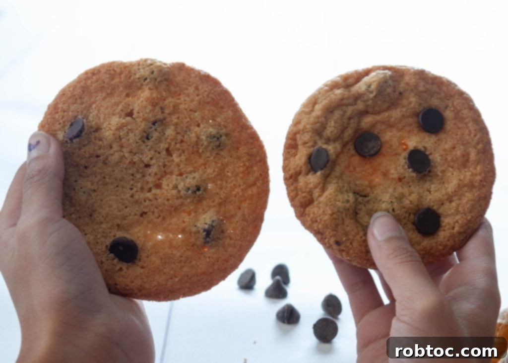 How to shape almond flour chocolate chip cookies for a perfect round appearance.