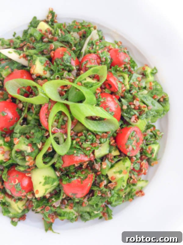Quinoa Tabbouleh Salad - A healthy and flavorful grain-based salad.
