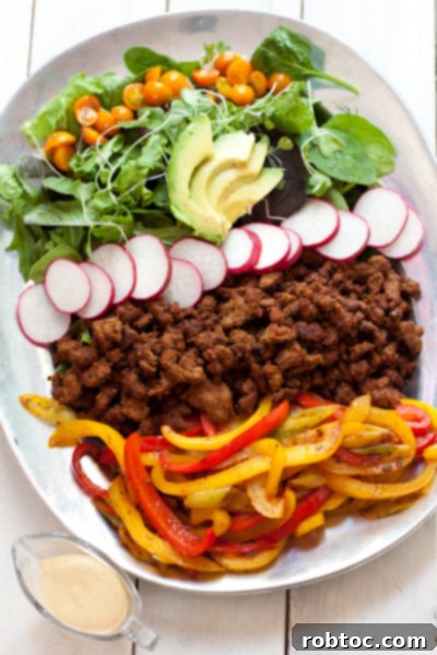 Paleo Taco Salad - A customizable, grain-free taco salad with vegetarian option.