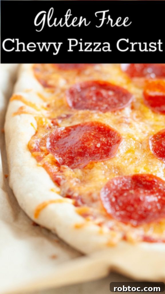 Pinterest graphic: Easy Gluten-Free Pizza Crust Recipe