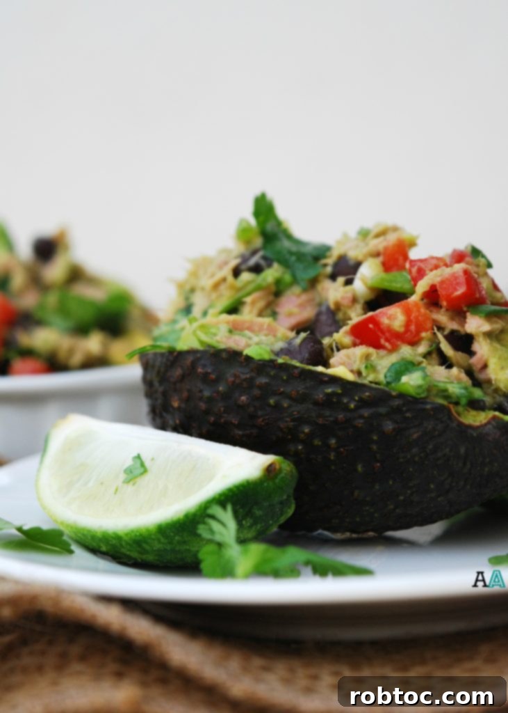 Another perspective of the delicious Mexican Tuna Salad, ready to be enjoyed as a healthy and satisfying meal.