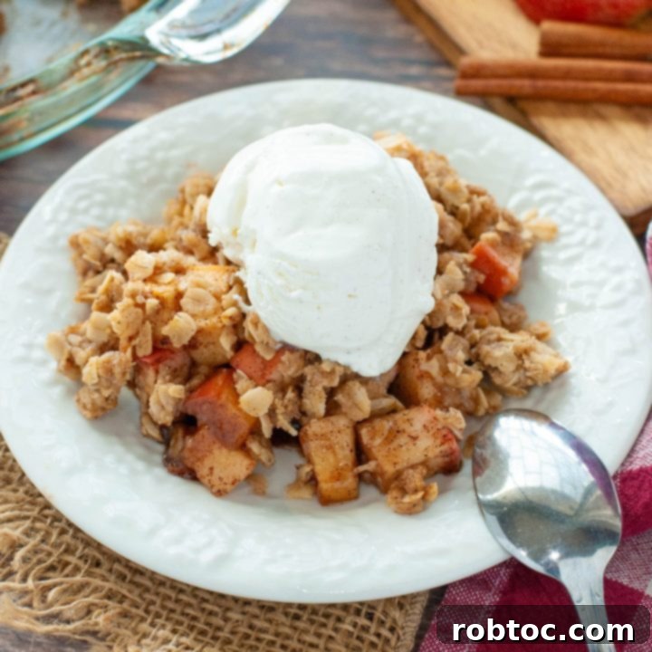 gluten-free-apple-crisp-topped-with-vanilla-ice-cream