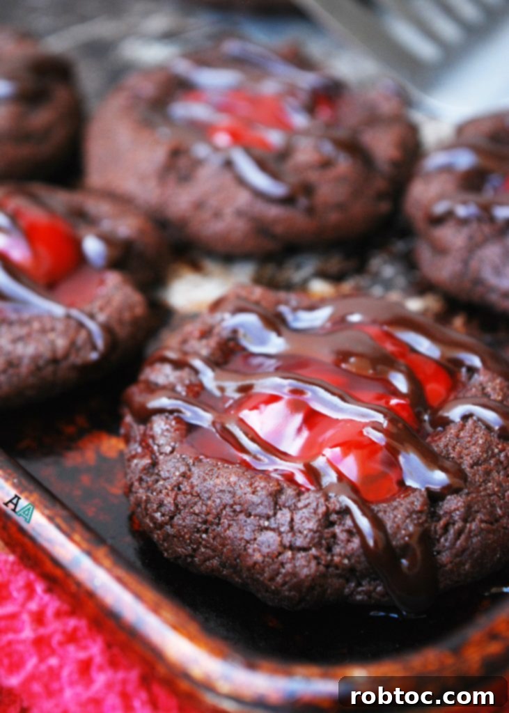 Cherry Chocolate Thumbprint Cookies (GF, DF, Egg, Soy, Peanut, Tree nut Free, Top 8 Free, Vegan) by Allergy Awesomeness