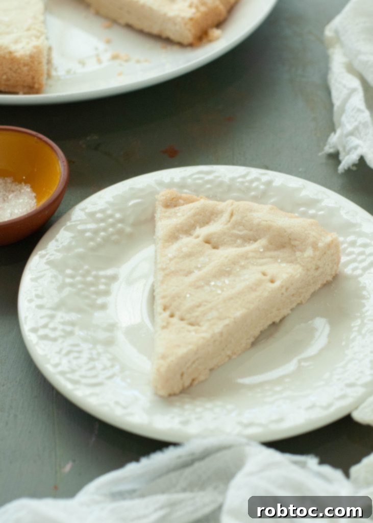 Effortless Gluten-Free Shortbread 6 gluten-free-shortbread-cut-into-a-triangle