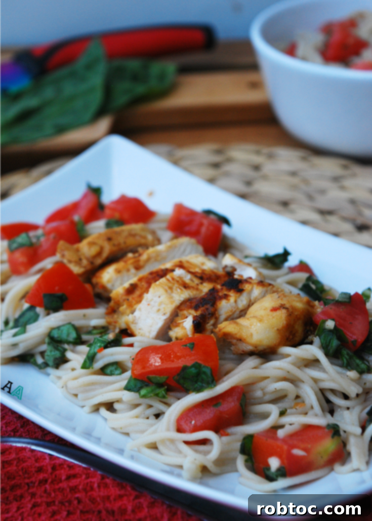 Allergy-Friendly Bruschetta Chicken Pasta