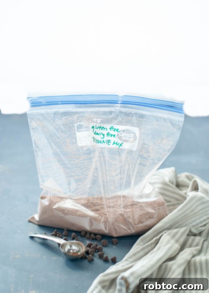 Gluten-Free Brownie Bliss Mix (Dairy-Free Friendly) 6 gluten-free-dairy-free-brownie-mix-in-a-zip-top-baggies